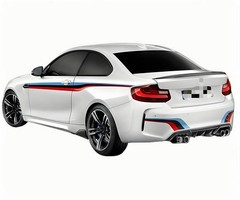 Graphics Tricolor Stripe Side Sticker For BMW M Performance Rear Bumper Decals