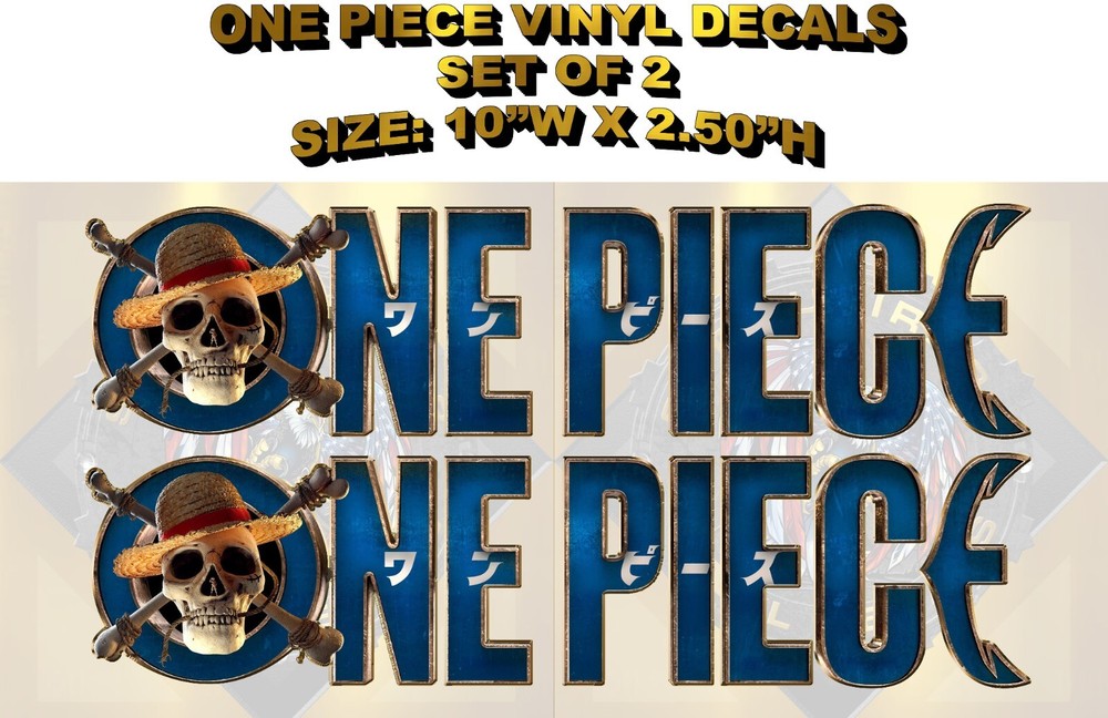 One Piece Logo Vinyl Decal Sticker Set of 2