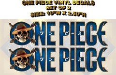 One Piece Logo Vinyl Decal Sticker Set of 2