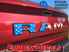 RAM 1500 LARAMIE Tailgate Emblem Decals 2016 2017 2018 USA Designs & Solid Color