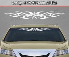 116-01 NAUTICAL STAR Windshield Decal Window Sticker Vinyl Graphic Banner Star