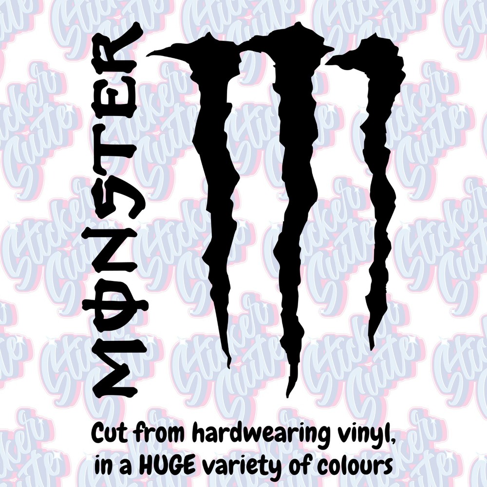 MONSTER Decal – Choose Your Size and Colour!
