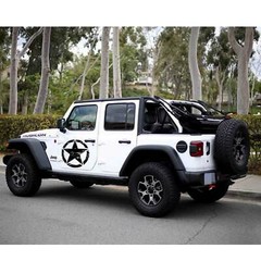 20” Army Star Distressed Vinyl Decal Car Hood Side Body Badge For Jeep Wrangler