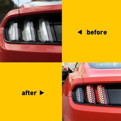 1X Honeycomb Rear Tail Light US Cover Decal Sticker Tail-lamp Car Accessories XH