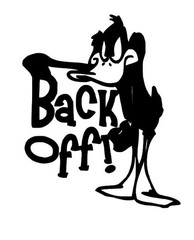 Back Off Vinyl Decal Choose Size and Color