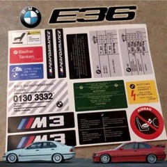 Decal Set Stickers For BMW E36 3 SERIES All Models Best Quality