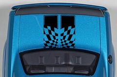 New 10″ Double CHECKERED Rally RACING STRIPES vinyl Decal (Fits Challenger)