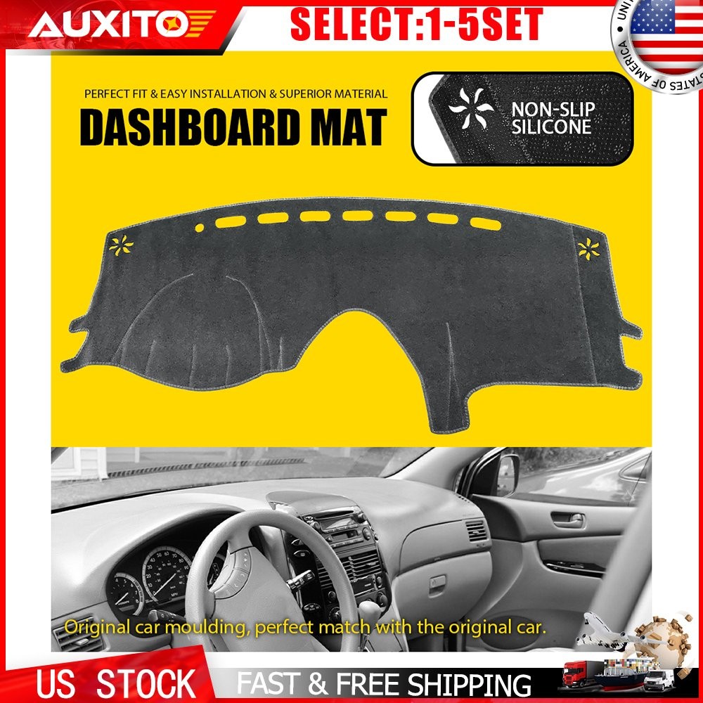 Gray Dashboard Mat for Toyota Sienna 2004-2010 Dash Cover Pad Anti-Glare 1-5X