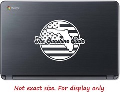 The Sunshine State Florida Circular American Flag Decal Sticker Vinyl Graphics