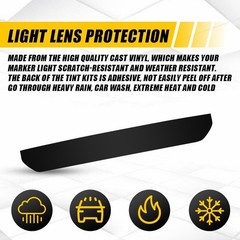 4PCS Precut Side Marker Light Blackouts Vinyl Overlay For 2023-2025 GMC Canyon