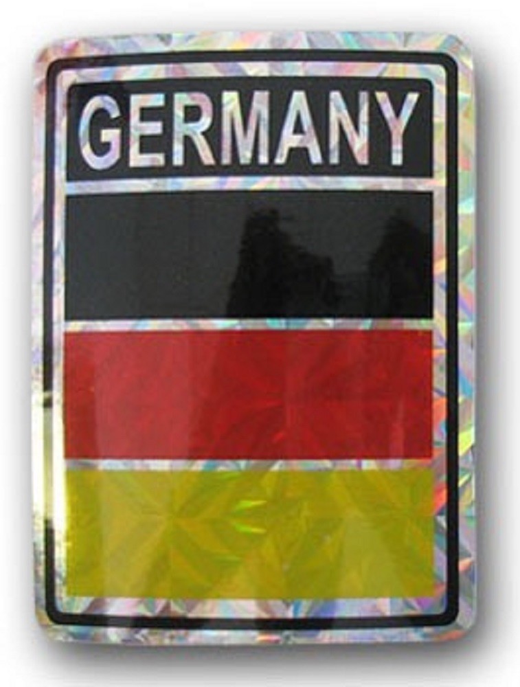 Germany German Country Flag Reflective Decal Bumper Sticker