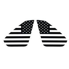 Rear Side Window American Flag Vinyl Decal Sticker Pair For Toyota Rav4 2019-25