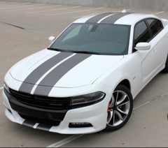 10″ PLAIN Rally Racing Stripe Graphics Stripes Set FIT 2005 – 2023 Charger