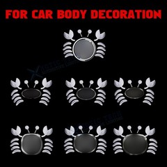 Car Sticker Fashion 3D Crab Styling Auto Emblem Logo Decals DIY Car Decorations