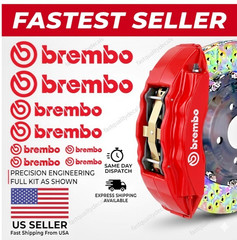 Fits Brembo Brake Caliper High Temp Vinyl Decal Sticker 8 PCS 4 pairs Pick Color