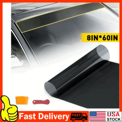 Car Sun Visor Strip Tint Film Front Windshield UV Shade Banner Accessories Black