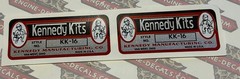 Kennedy Kits Custom Tool Box Decal Reproduced Vinyl With Numbers KK-16 Set 2