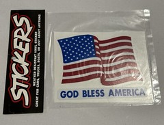 God Bless America Flag Red White And Blue Vinyl Sticker USA 5”x4”