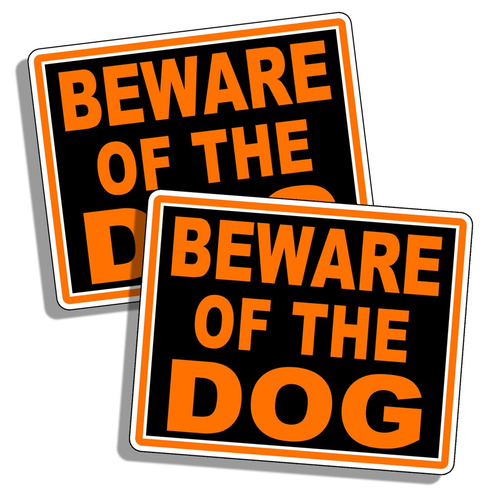 Beware of Dog Warning Sticker Caution Pet K9 Decal Animal Security Fence Wall