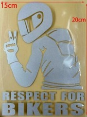 New 1pc Motorcyclist Pattern Car PVC Sticker 15cm x 20cm