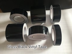 High Gloss Black Film Vinyl Tape , Automotive Grade Tape Car Wrap Bubble Free