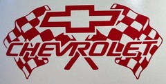 (2 ) CHEVROLET W/CHECKERED FLAG Decals Stickers Chevy Car Truck FREE SHIPPING