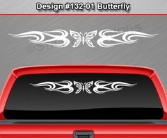132-01 BUTTERFLY Windshield Decal Window Sticker Vinyl Graphic Butterfly Design