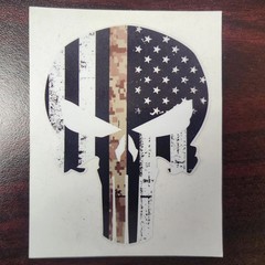 THE PUNISHER Skull Car Window Bumper Vinyl Camo Sticker Decal Military Tactical