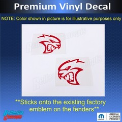 Hellcat Fender Emblem Overlay Decals – 2015-2018 Dodge Challenger SRT Hellcat