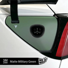 3M Matte Military Green Tesla Charge Port Wrap | Model Y