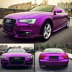Super Soft Stretchable – Entire Car Wrap Glossy Mirror Chrome Vinyl Sticker – CF