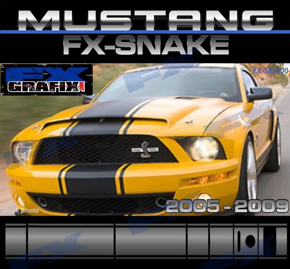 2005 – 2009 Ford Mustang Snake Style 18″ Super Stripes Dealer Quality Top Seller