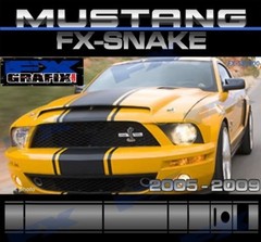 2005 – 2009 Ford Mustang Snake Style 18″ Super Stripes Dealer Quality Top Seller