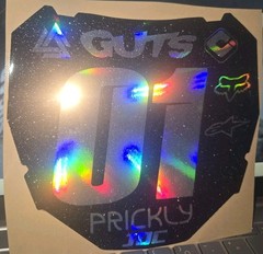 01 ODI Number Plate Decal – (Black/Holographic/Sparkle) – Item#109