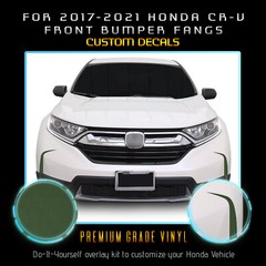 For 2017-2021 Honda CR-V Front Bumper Fangs Graphic Decal – Flat Matte Vinyl