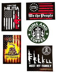 2nd Amendment…God -Guns -Guts…Can Koozie ..+ 5 – 2A Car / Truck Stickers