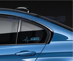 Mugen heartbeat pulse Sticker Left Pair