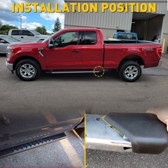 ABS For 2015-22 Ford F150 Left Rear Driving Running Board End Cap FL3Z-16 N