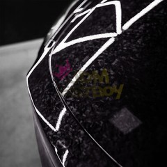 ESSMO PET Marble Forged Gloss Carbon Fiber Black Car Vehicle Vinyl Wrap Decal