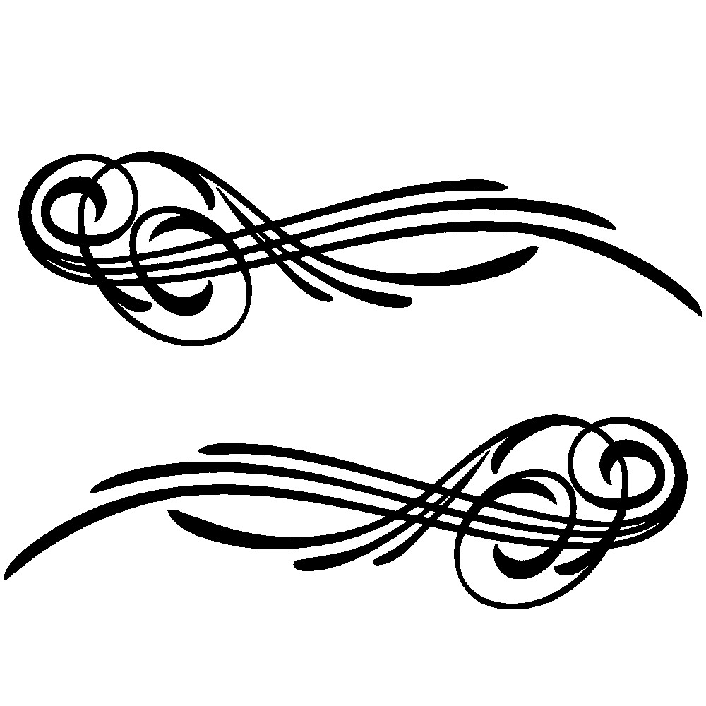 Pinstripe Decal Pair -Many Sizes and Colors to Choose From- Free US Shipping!