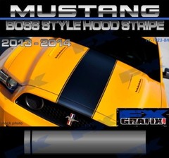 2013 Ford Mustang BOSS Style Hood Center Stripe Kit Dealer Quality Stripes