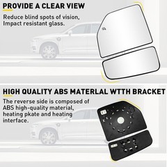 4/8X Towing Mirror Glass Heated Passenger Right Left For Ford F150 Pickup Truck