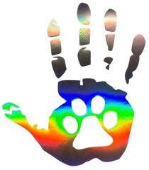Set of Hand Paw Wave Decals for Jeep Side Mirrors- Left & Right