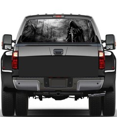 Rear Window Graphic Decal Grim Reaper Forest Rear Window Sticker For Truck Jeep