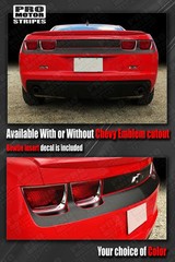 Chevrolet Camaro Rear Fascia Blackout/Highlight Stripes 2010 2011 2012 2013