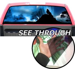 P223 Wolf Rear Window Tint Graphic Decal Wrap Back Pickup Graphics