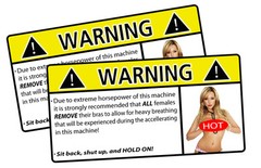 Funny Warning Visor Sticker OEM Car Truck Bumper Window SUV Machine Caution JDM