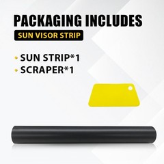 Car Window Sun Visor Strip Tint Film Windshield Shade UV DIY 60*12″ Matte Black