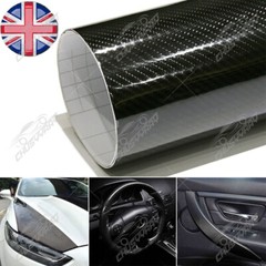 7D Car Vehicle Accessories Interior Panel Black Carbon Fiber Vinyl Wrap Sticker