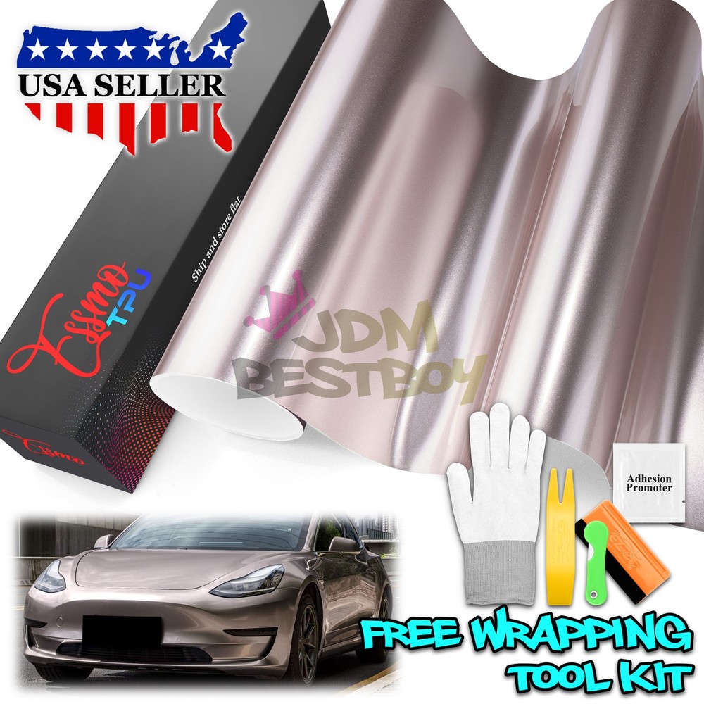 Gloss Metallic Akka Gold PPF TPU Paint Protection Film Dry Wet Apply Vinyl Wrap